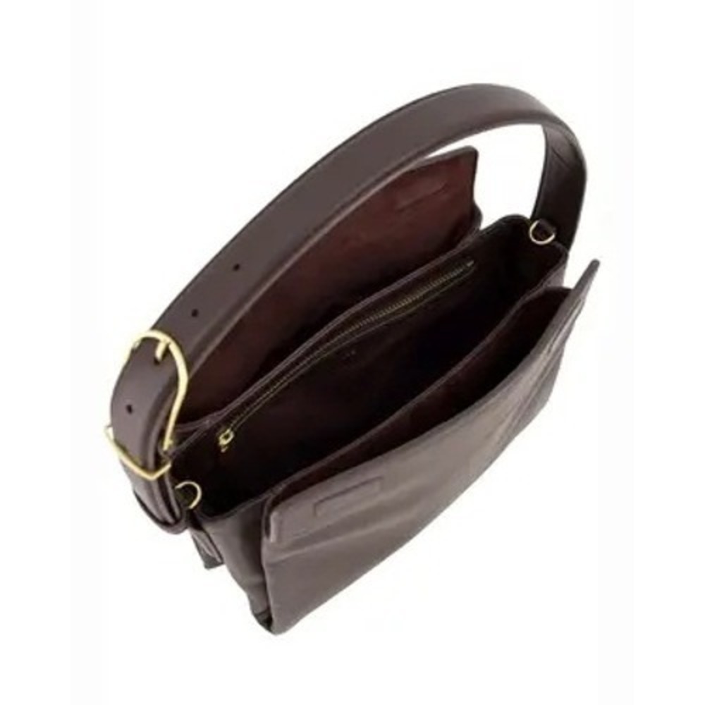 BNWT Vince Sidney Cacao Brown Leather & Gold Hardware Handbag, Reg $348 - Picture 5 of 6